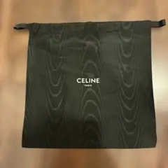 【美品】CELINE セリーヌ 保存袋 巾着 ネル袋 39cm×39cmブラックのサムネイル