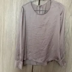 パフスリーブピンク 長袖ブラウスのサムネイル
