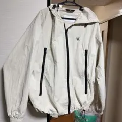 Calvin Klein アイボリー ナイロンジャケット