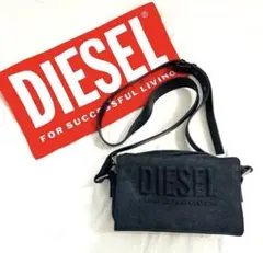 DIESEL ロゴ入りショルダーバッグ ブラック
