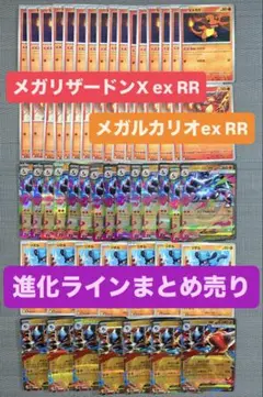 メガリザードンX ex RR メガルカリオex RR 進化ラインまとめ売り