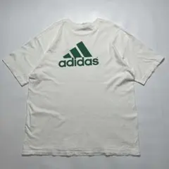 90s〜 アディダス イベント系 ビンテージTシャツ L オフホワイト 8473