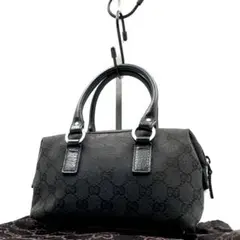 《極美品》GUCCI GGキャンバス レザー ミニハンドバッグ ミニボストン