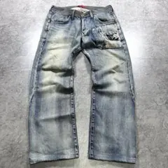 00s【archive】gimmick denim pants/Y2K/fade
