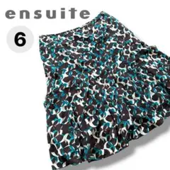 ensuite フレアスカート ひざ丈 総柄 大きいサイズのサムネイル