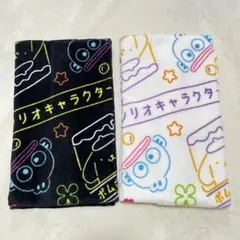 サンリオキャラクターズ フェイスタオル 2枚　しまむら　ビビッドネオンシリーズのサムネイル