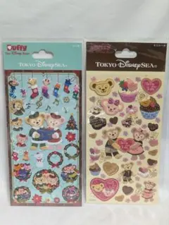 ダッフィー　シェリーメイ　シール　クリスマス　スウィート　ディズニーシー