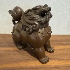 蓮田修吾郎 鶴岡八幡宮記念品 金属工芸 狛犬 獅子 鋳物 置物 - メルカリ