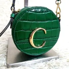 希少色✨マイクロバッグ 本革クロコダイル型押し Chloe クロエC 極美品 