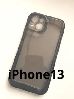 iPhone13ブラッククリアアイフォンスマホケーススタンド付き新品送料込み