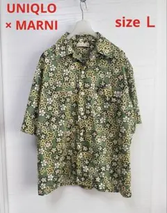 【UNIQLO MARNI 】 花柄オープンカラーシャツ Ｌのサムネイル
