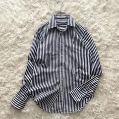RALPH LAUREN ストライプシャツ　コットン　リネン　ポニー刺繍