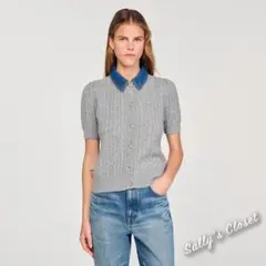 ❤️25冬新作 新品 ♡ Sandro グレーニットカーディガン♡　633のサムネイル