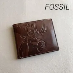 FOSSIL フォッシル　三つ折り財布 メンズ　財布 レザー ダークブのサムネイル