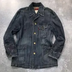 リーバイス redloop デニムカバーオール【L】インディゴ　ヴィンテージ加工