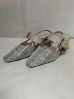 ORIENTAL TRAFFIC ツイード ストラップパンプス 24cm