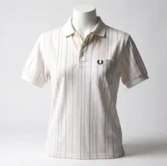 タグ無!Fred Perry 鹿の子 ポロシャツ 白 ヴィンテージ 古着【16】