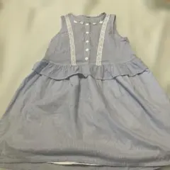 ノースリーブストライプワンピース