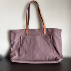 キャンバス トートバッグ フロントポケット付き