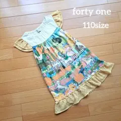 【forty one】アニマル柄ワンピース　110size♡やぎ♡りす♡女の子のサムネイル