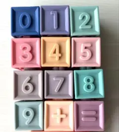 数字 知育ブロック 知育玩具　12個セット ソフトブロック　星座 果物 英語