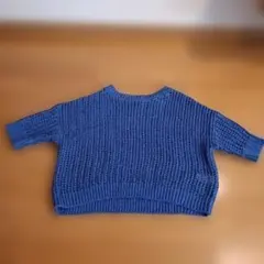 ZARA 半袖ニット ブルー