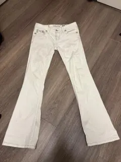 MissMe flare denim white Y2Kのサムネイル