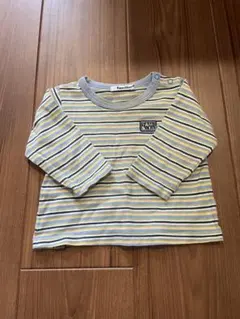 80サイズ　familiar ストライプ 長袖Tシャツ