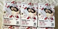 FUJIFILM instax mini HEART SKETCH 10枚×3個