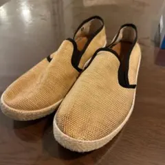 Rivieras ベージュ キャンバス スリッポン