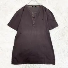 バーバリーブラックレーベル ヘンリーネック Tシャツ ノバチェック ブラウン 3のサムネイル