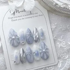 スナ系 フレンチガーリー ワンホン 韓国 量産型 現品 ネイルチップ