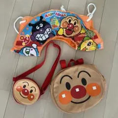 アンパンマン リュック&斜めがけバッグ&浮き輪の3点セット　一升餅いっしょうもち