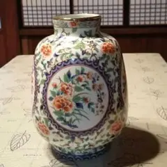 美濃焼 幸山窯　花瓶　牡丹のサムネイル