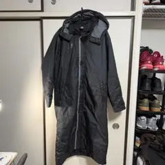adidas ベンチコート ブラック スリーライン メンズ ロングコート XO