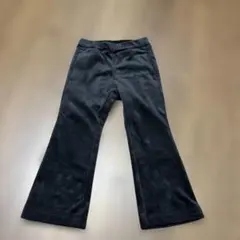 GU ブラック コーデュロイフレアパンツ 100