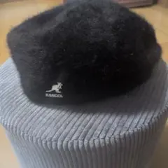 KANGOL 黒 ベレー帽 ウール