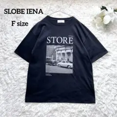 SLOBE IENA LIFE コラボ フォトルーズTシャツ ブラック Fサイズのサムネイル