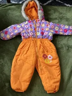 ムージョンジョン　子ども用スキーウェア フード付き 花柄　95cm