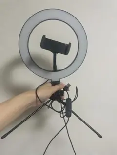 セルフィーライト LEDリングライト USB