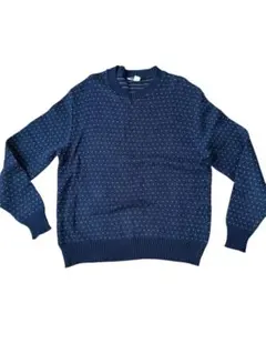 Lands' End ネイビー L ランズエンド　コットンニット　バーズアイのサムネイル