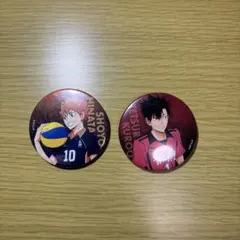 ハイキュー「ゴミ捨て場の決戦展」トレーディング缶バッチ　日向　黒尾