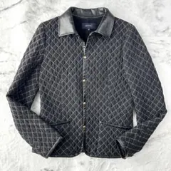 希少✨　マカフィー　トゥモローランド　キルティングジャケット　ウール　レザー　黒