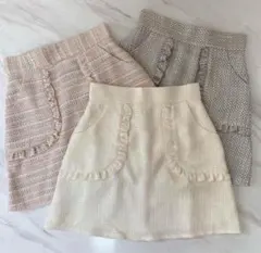 AnMILLE アンミール ツイードポケット台形SK 量産型