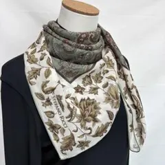 2-12.STEFANO RICCI ペイズリー&ボタニカル　シルクスカーフ