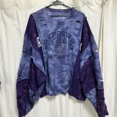◎リメイク SPITZ UNIVERSITY ダメージ加工スウェット