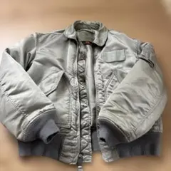 90s USA製 ALPHA CWU-45P フライト ジャケット銀ML