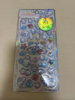 ぷくぷくあわわちゃん　光るジュエルプチドロップシール　ストーンつき