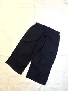 メンズ　コットンハーフパンツ　ブラックLサイズ