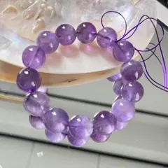 天然石 紫水晶（アメジスト） 大玉ブレスレット